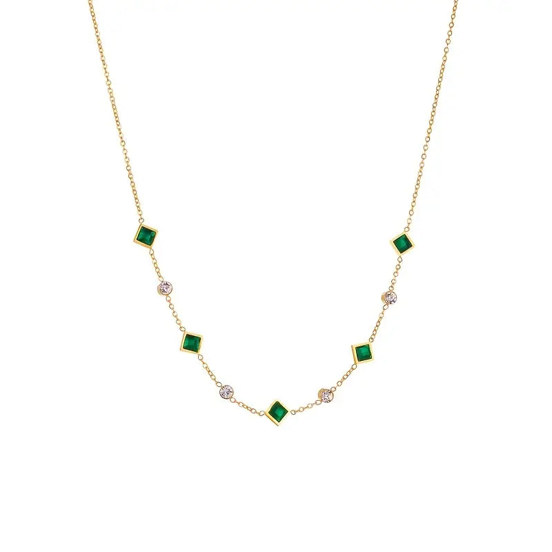 Elegante gouden ketting met subtiele bloem