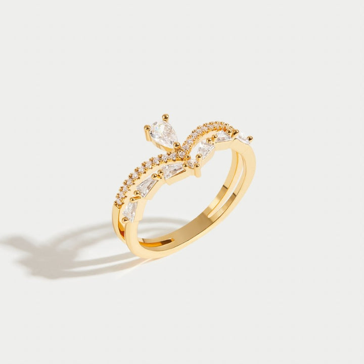 Verfijnde zirkonia ring met een subtiele glans