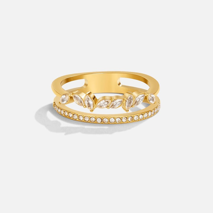 18K Gouden Mia Kristallen Ring