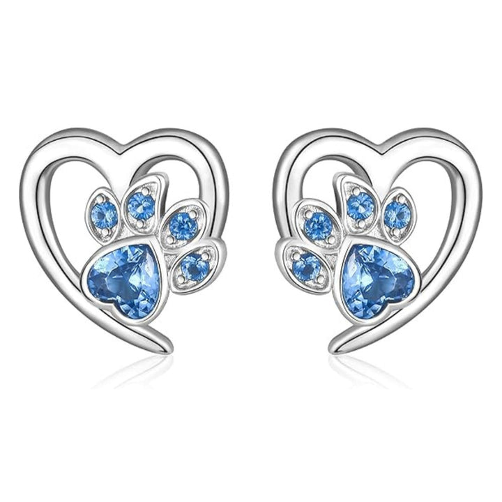Poot en Hart Oorbellen met Zirconia