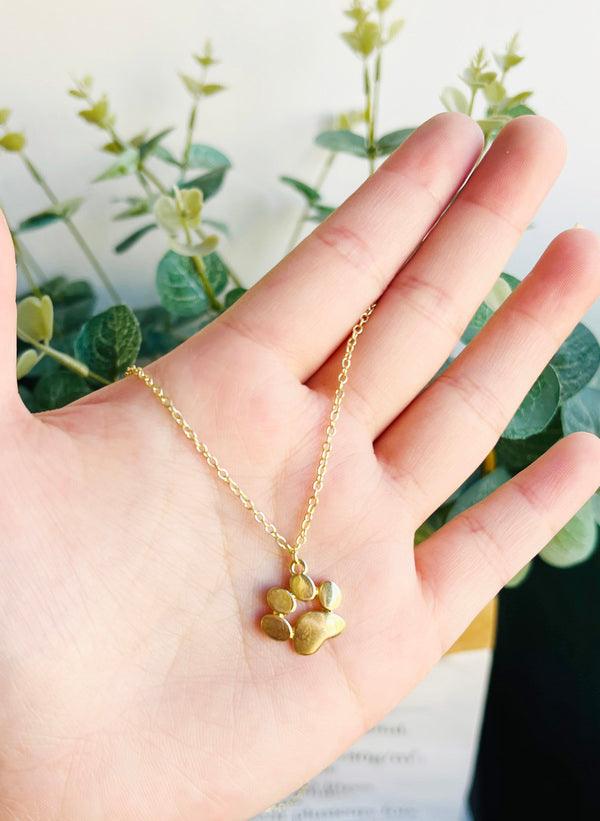 Gouden Ketting met Pootje Charm