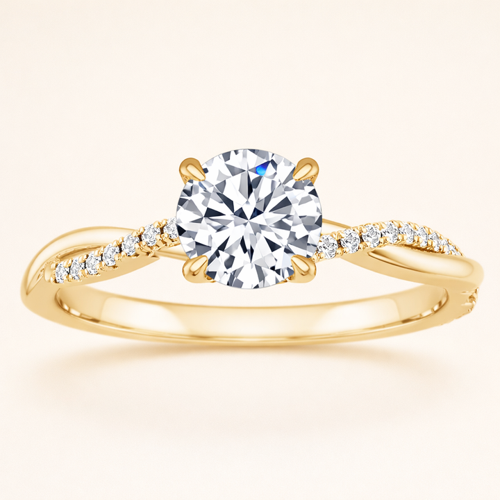 Gouden gedraaide ring