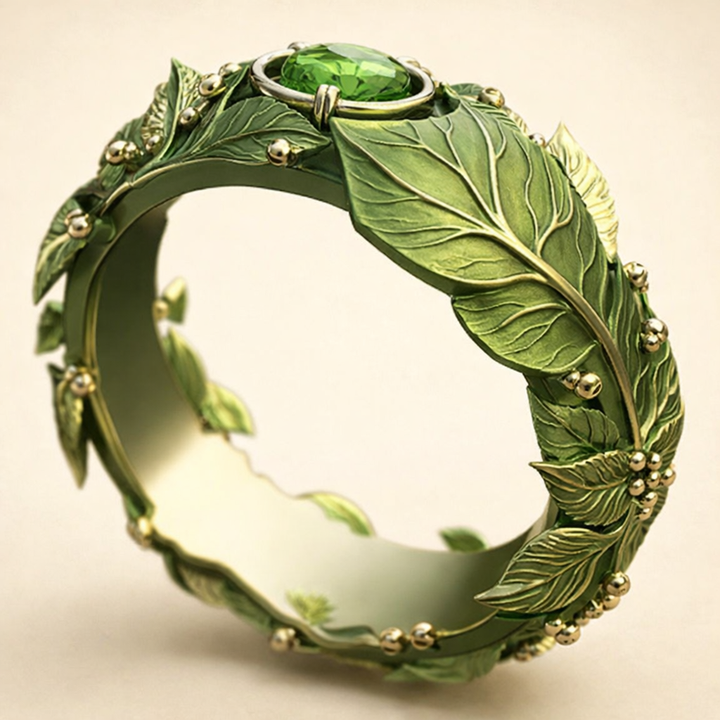 Exotische groene ring