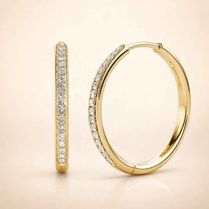 Gouden pave oorbellen