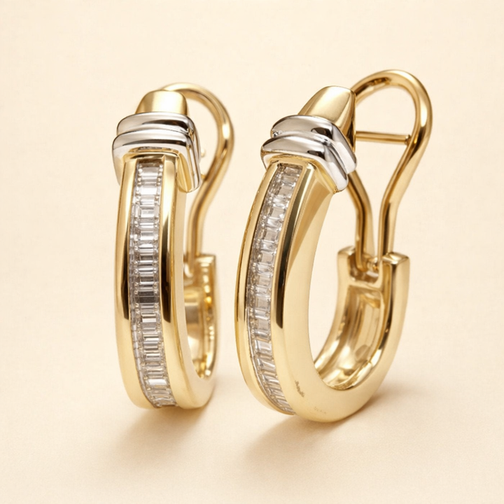 Antieke oorbellen met diamanten