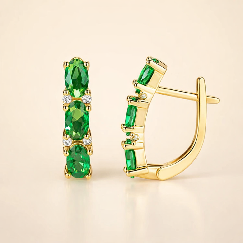 Elegante gouden oorbellen met subtiele glans