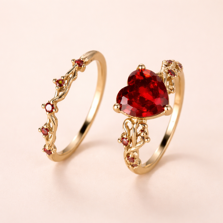 Elegante gouden ring met hartaccent