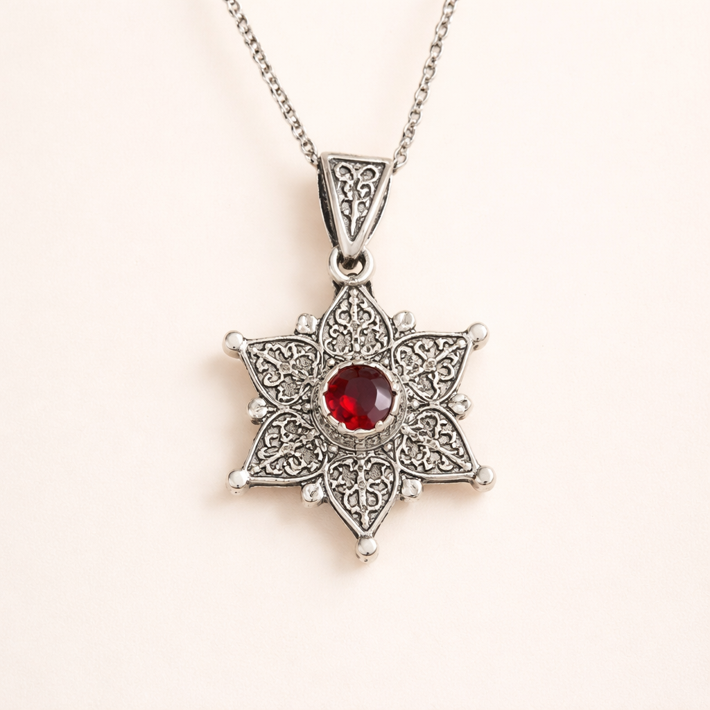 Elegante witgouden ketting met subtiele hangende steentjes