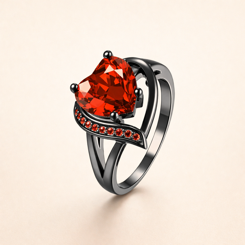 Elegante rozenring van wit goud