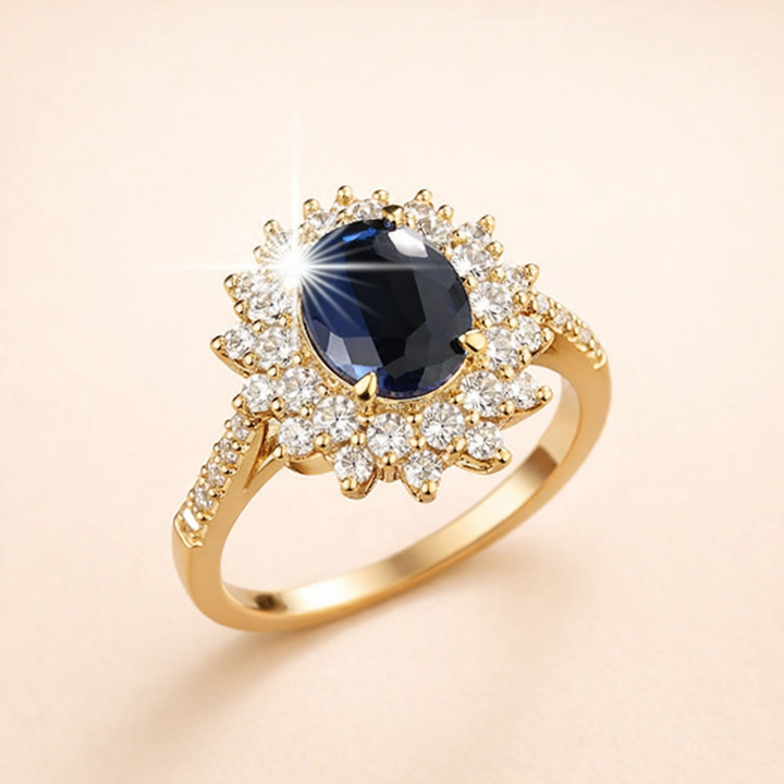 Elegante gouden ring met zirkonia