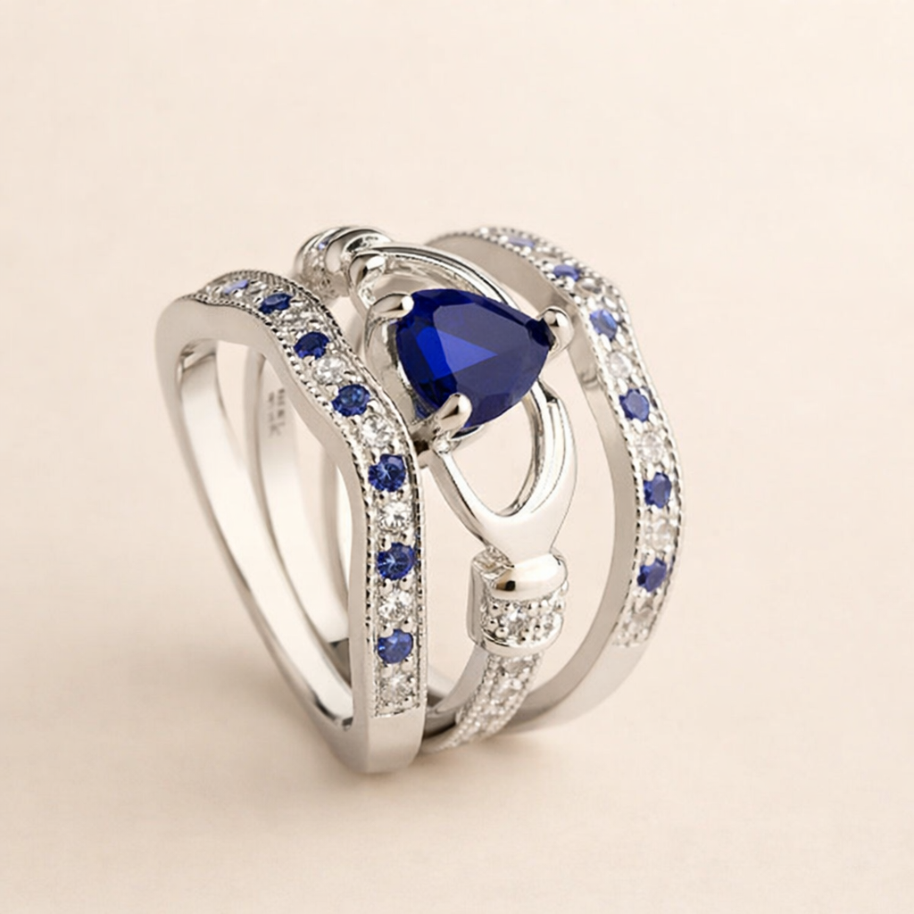 Verfijnde witgouden ring met zirkonia stenen
