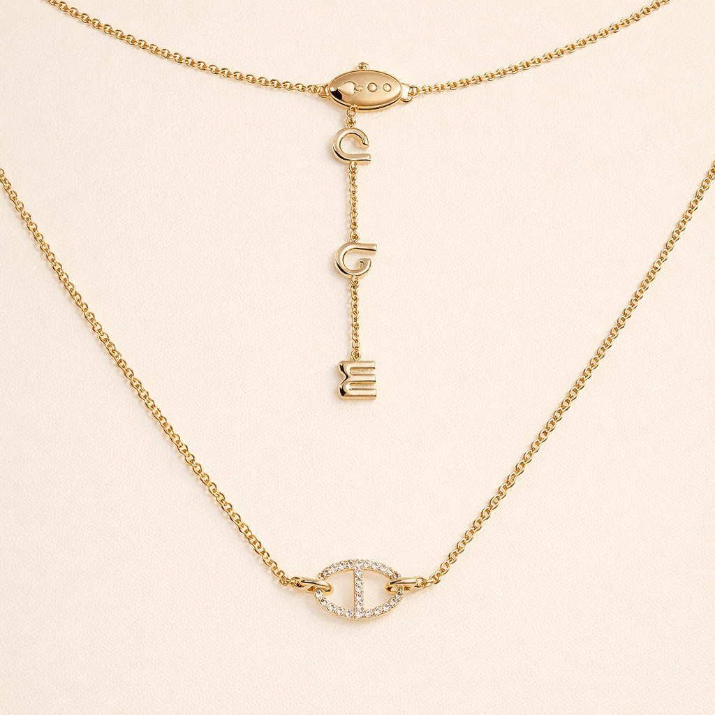 Zachte glans witgouden ketting met delicate schakel