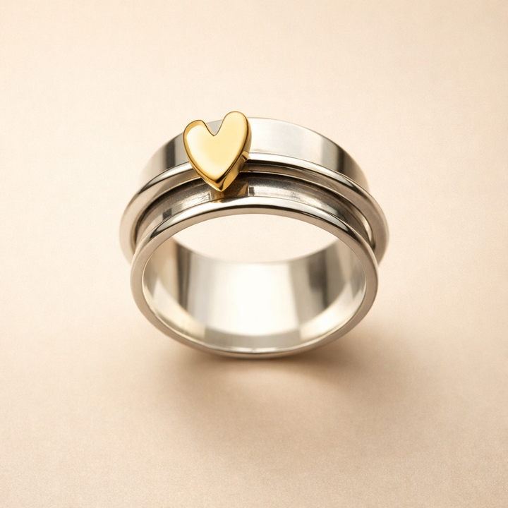 Elegante gouden ring met hartje