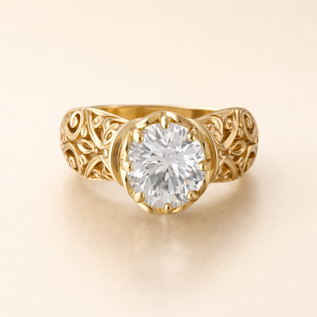 Minimalistische ring met witte zirkonia