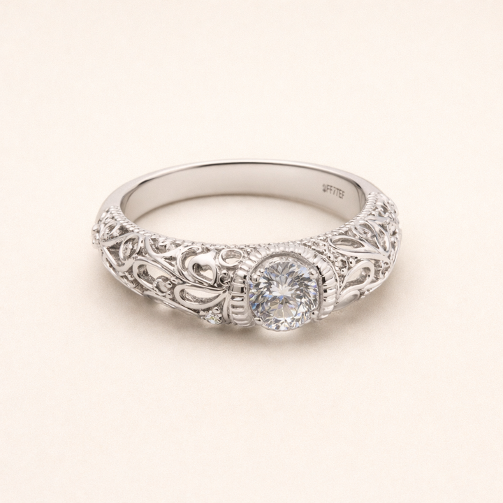 Elegante ring van sterling zilver met verfijnde afwerking