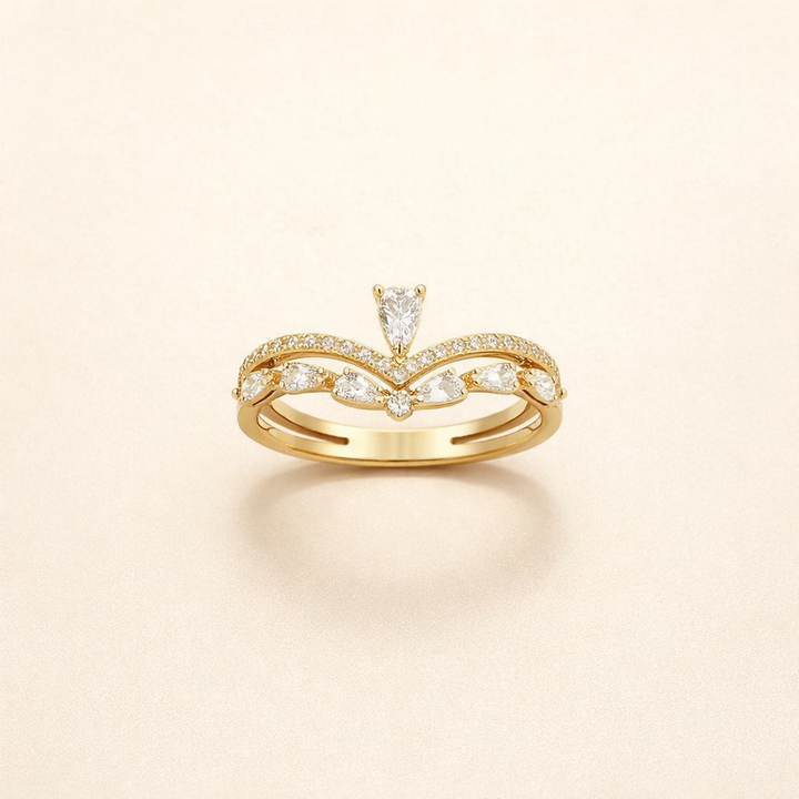 Verfijnde zirkonia ring met een subtiele glans