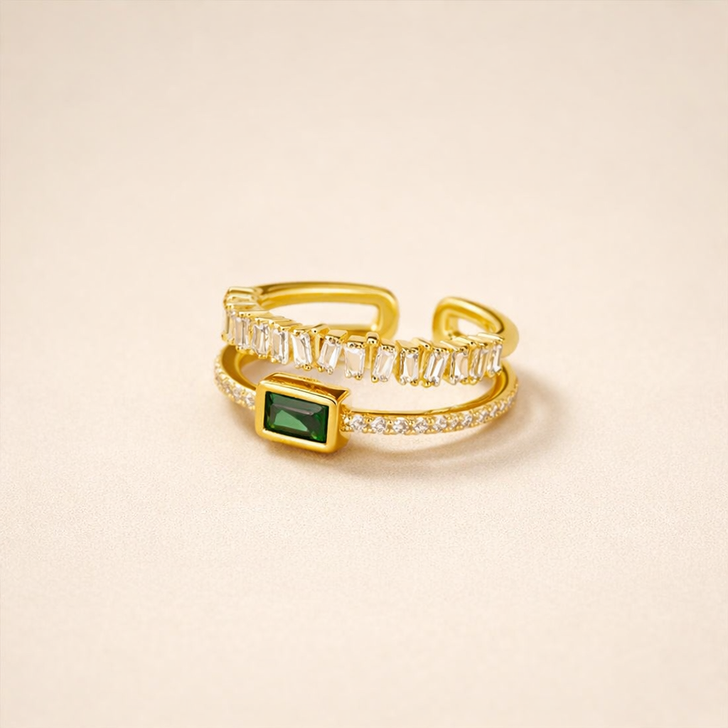 Zachte glans zirkonia ring