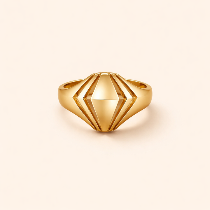 Verfijnde gouden ring met subtiele uitstraling