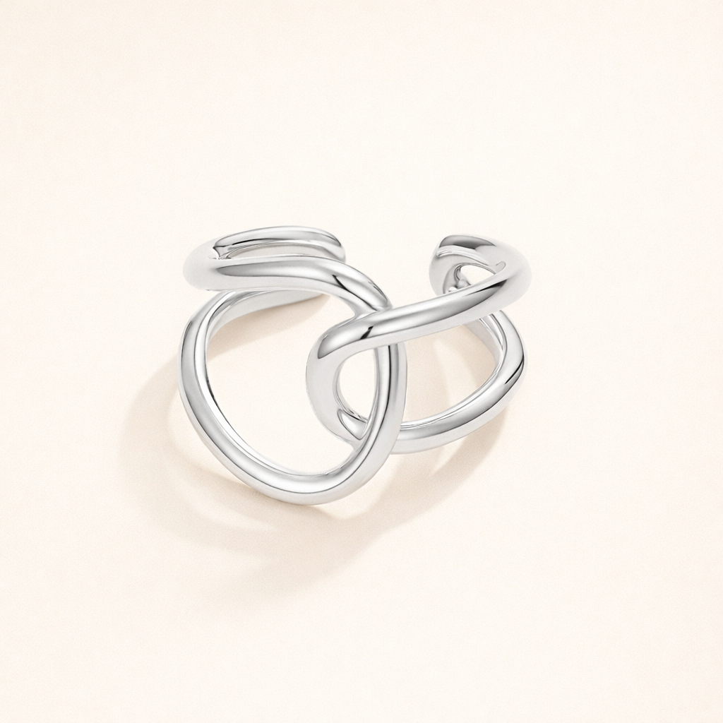 Elegante zilveren ring met verfijnd design