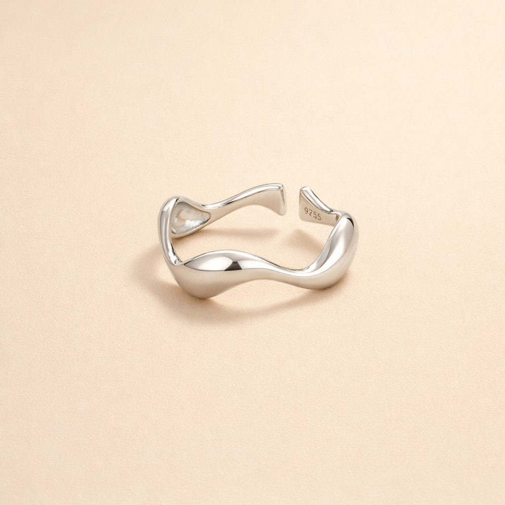Golven - Zilveren Ring