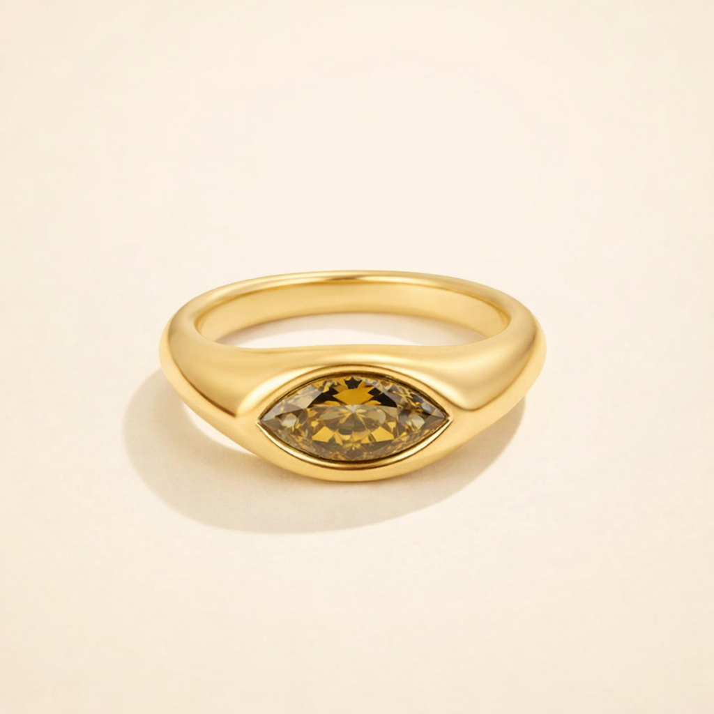 Verfijnde groene zirkonia ring