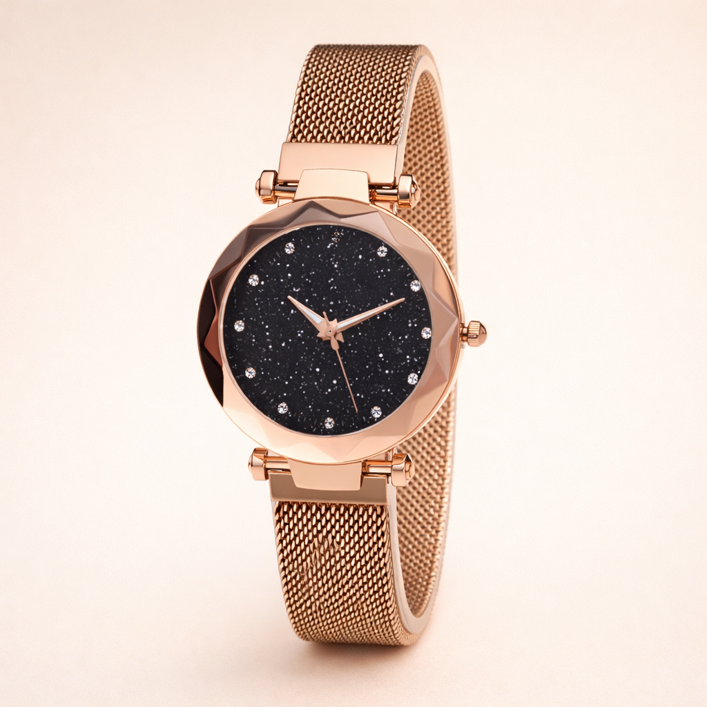 Minimalistische roségouden horloge