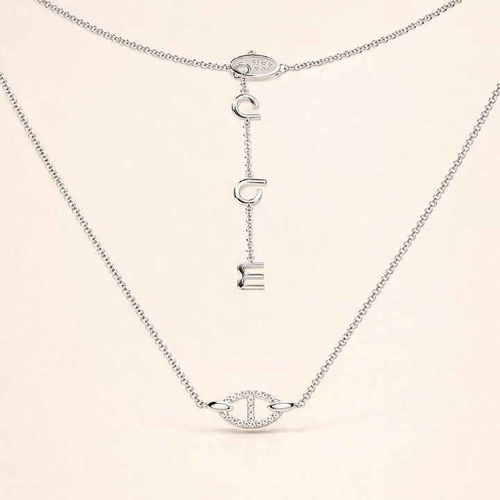 Zachte glans witgouden ketting met delicate schakel
