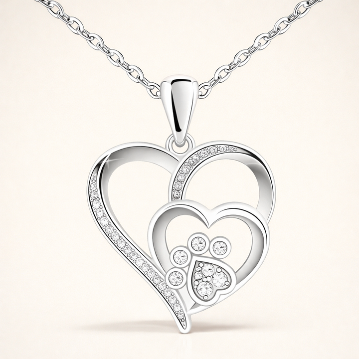 Sterling Zilveren Poot & Hart Ketting met Zirconia