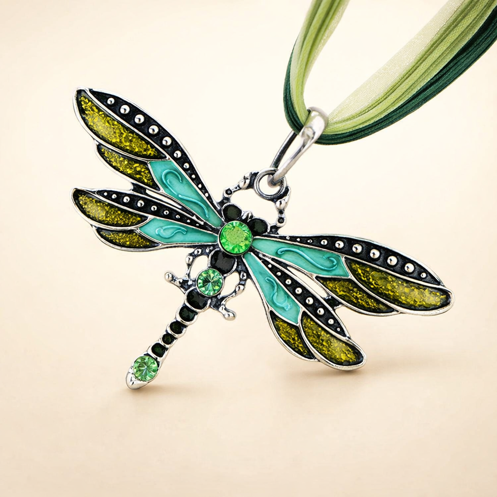 Kristallen Libelle Hanger Ketting