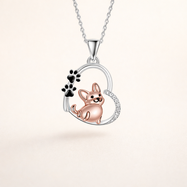 Schattige Hartvormige Hondenhanger Ketting