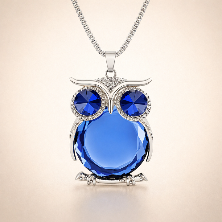 Kristallen Uil Hanger Ketting