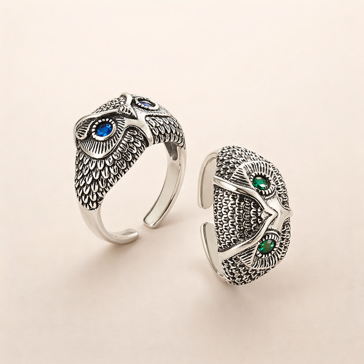 Sterling Zilveren Uil Ring