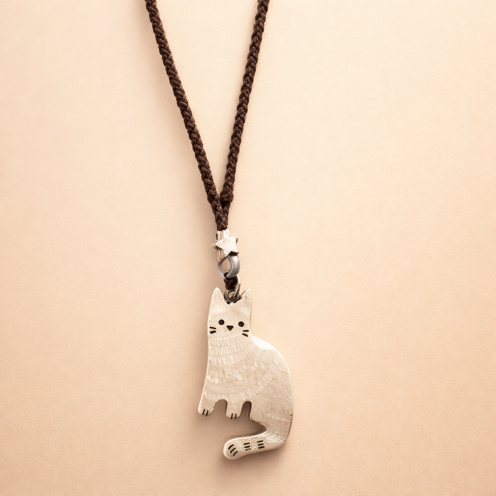 Vintage Kat Ster Hanger Ketting