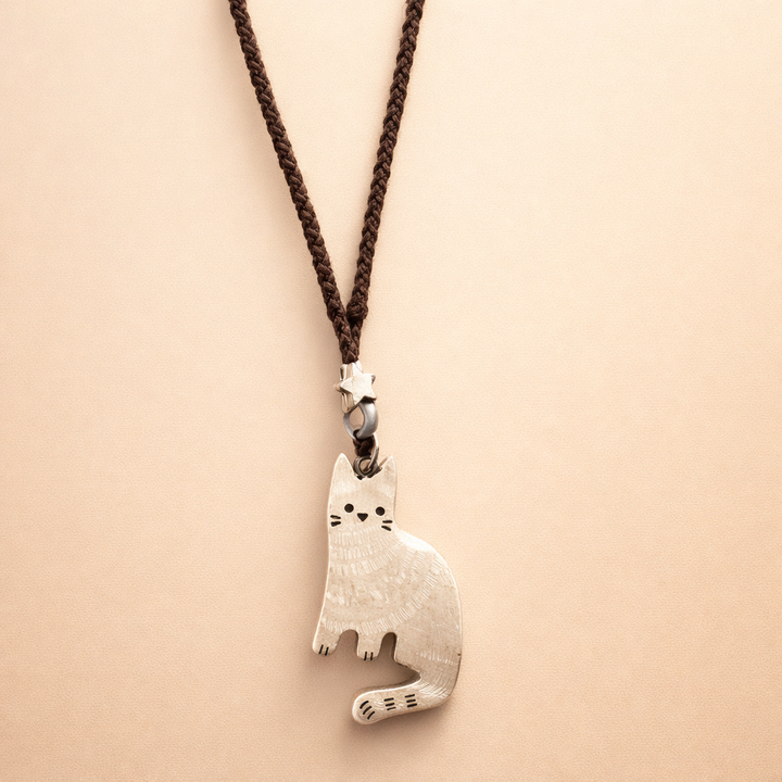 Vintage Kat Ster Hanger Ketting