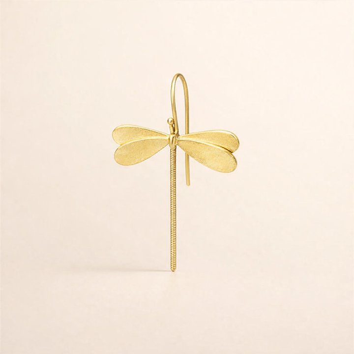 Vintage Gouden Libelle Oorbellen