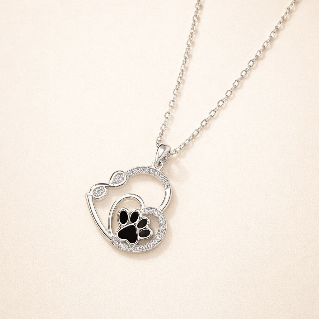 Oneindige Dubbele Liefde Pootafdruk Hanger Ketting