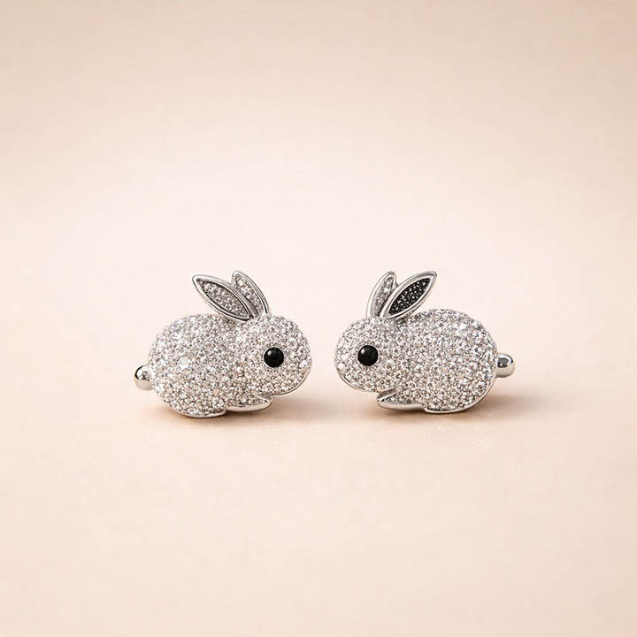 Schattige Konijn Crystal Stud Oorbellen