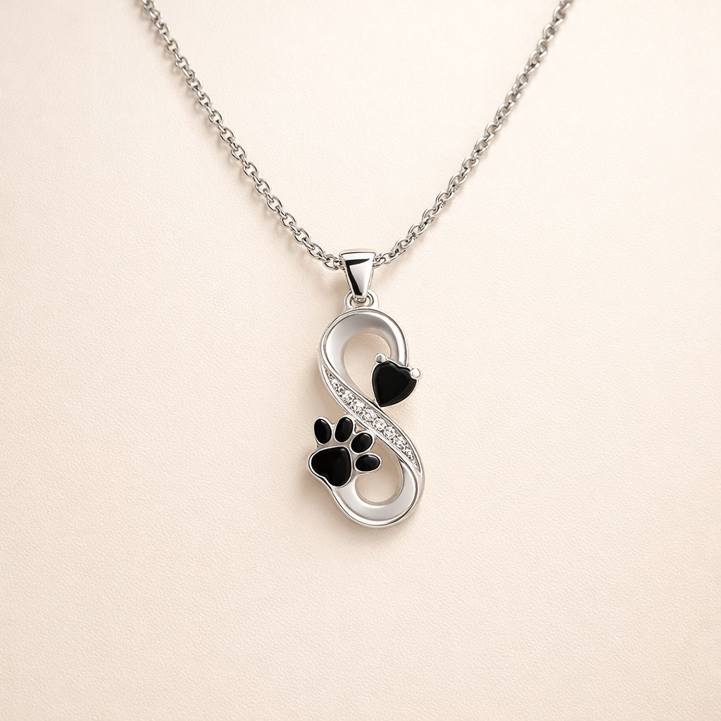 Oneindig Symbool Ketting Hartjes Pootafdruk