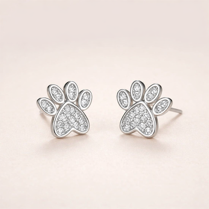 Witte Zirkonia Poot Studs – Hartvormig Ontwerp