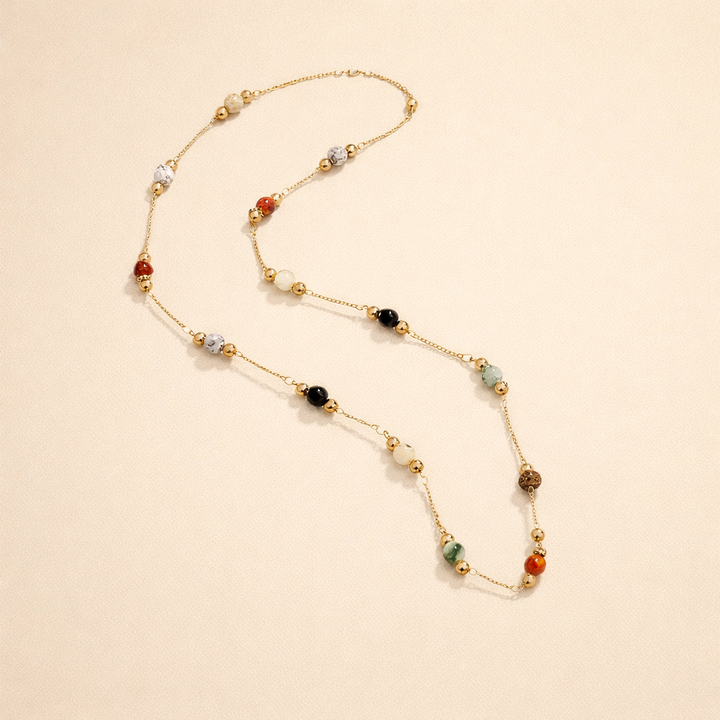 Lulu Beaded Stone Necklace