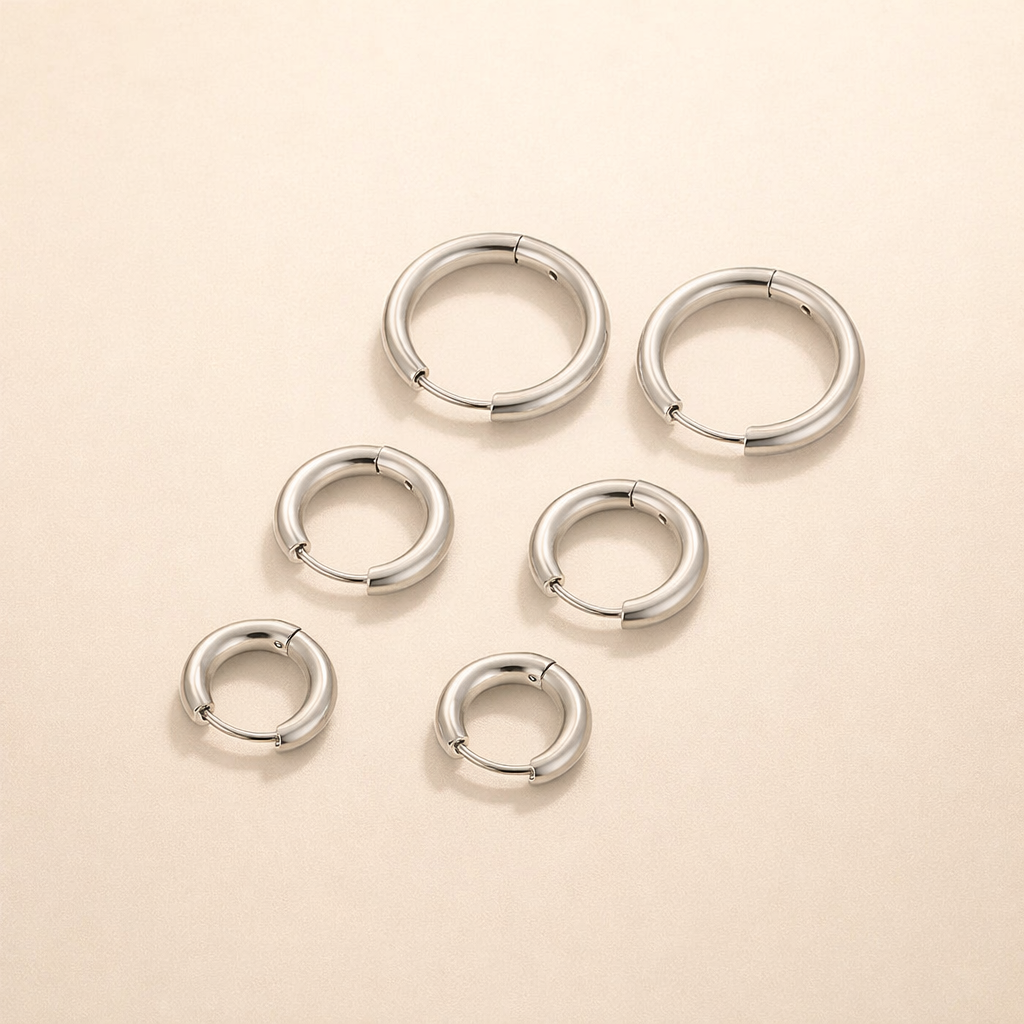 Zilveren Trio Mini Hoepelset