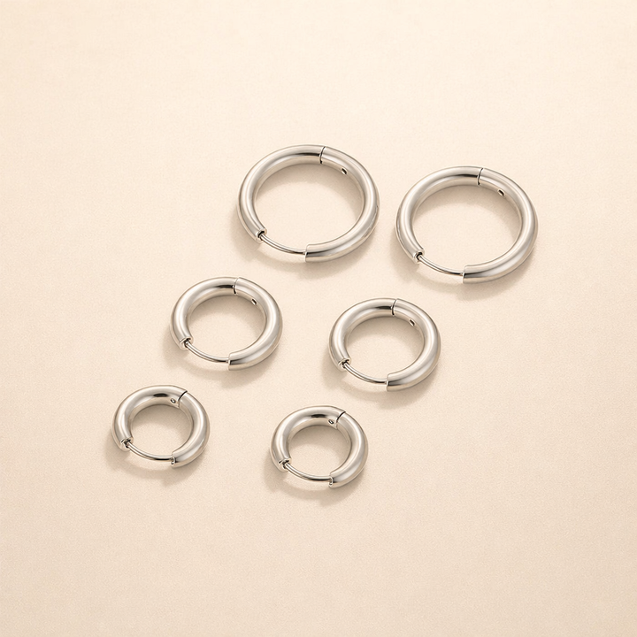 Zilveren Trio Mini Hoepelset