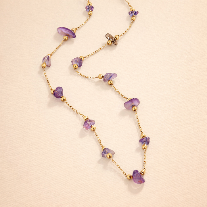 Amethist Kristal Kralen Ketting