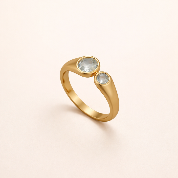 Vintage Aquamarijn Wrap Ring