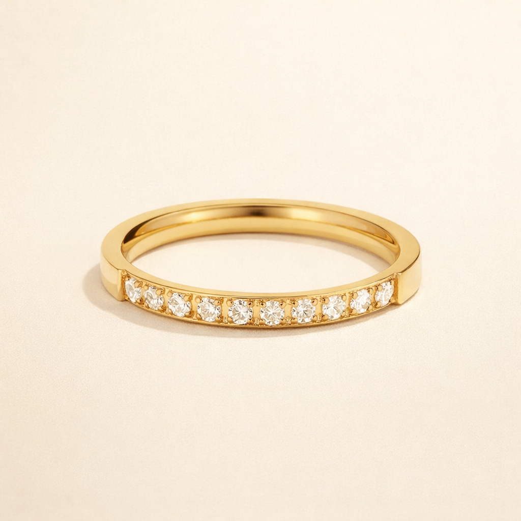 Tijdloze Schoonheid 18K Kristallen Ring