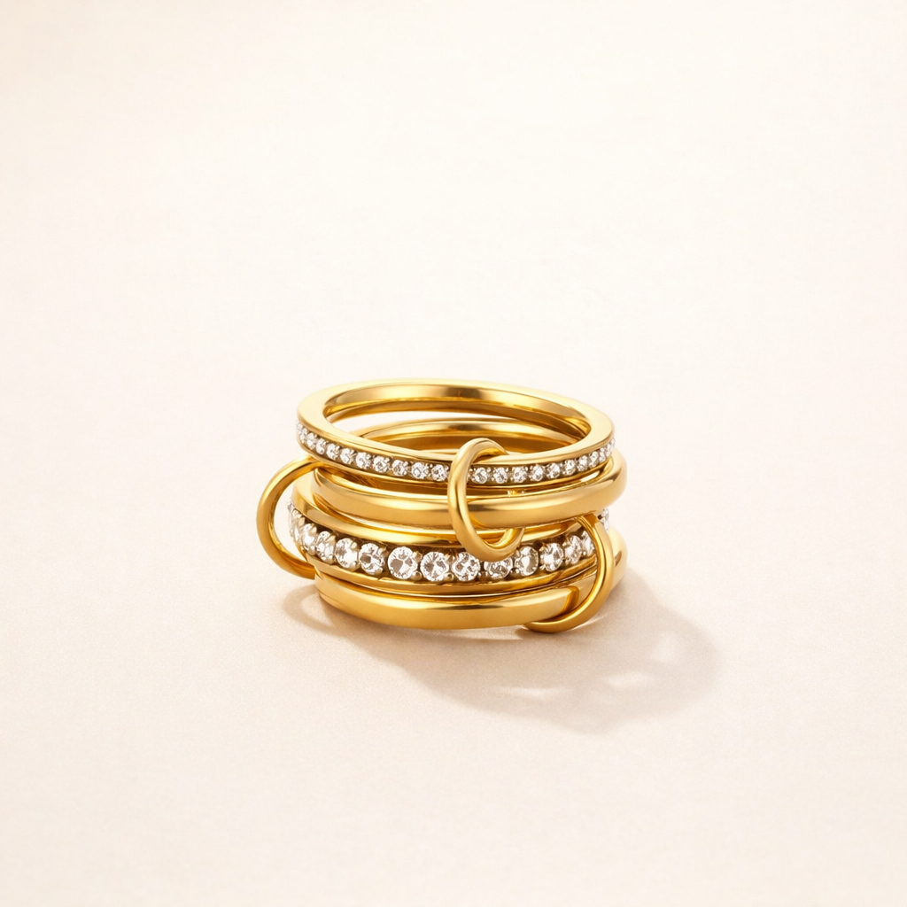 'Voor altijd' Link Kristal & Gouden Ring