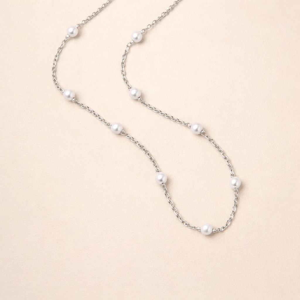 Nura Pearl Zilveren Ketting