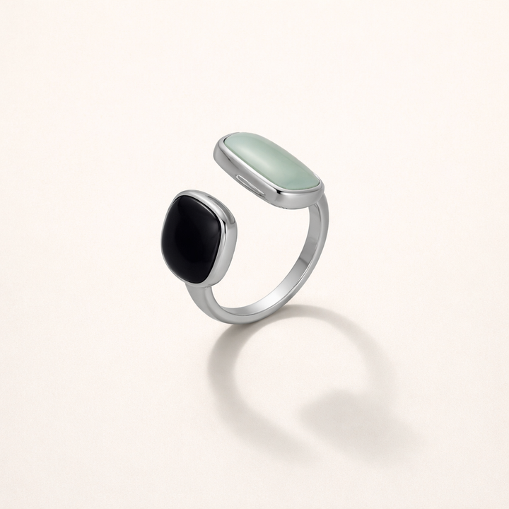 Aquamarijn Wikkel Zilveren Ring