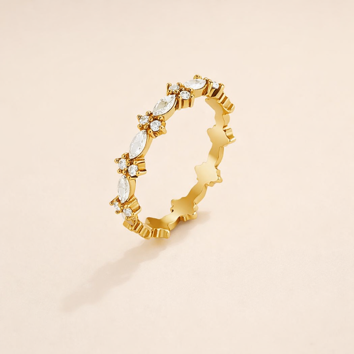 Luxe Kristallen Gouden Ring