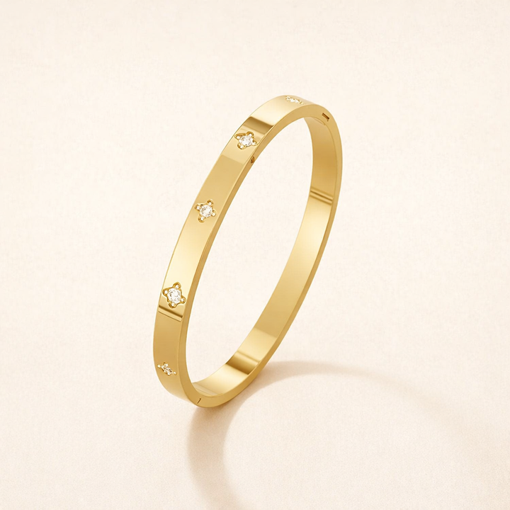 Gouden Klavertje Bangle